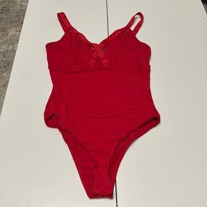 Red bodysuit